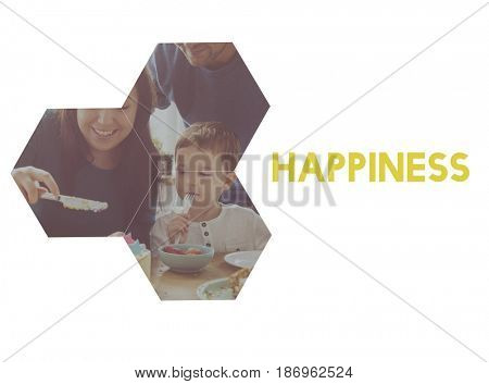 Family happy time party birthday together