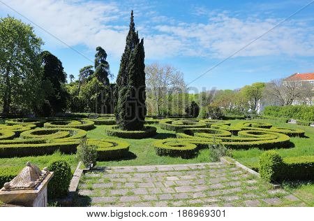 Ajuda Botanical Garden in Lisbon on a sunny summer day Portugal