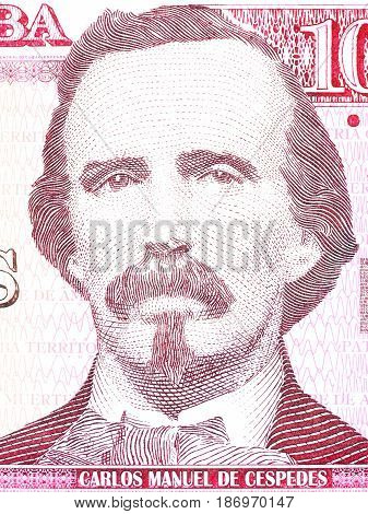 Carlos Manuel de Cespedes portrait from Cuban money