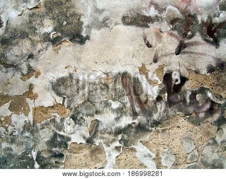 Old cracked and eroded plaster - grunge texture