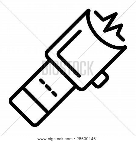 Electro Shocker Icon. Outline Electro Shocker Vector Icon For Web Design Isolated On White Backgroun