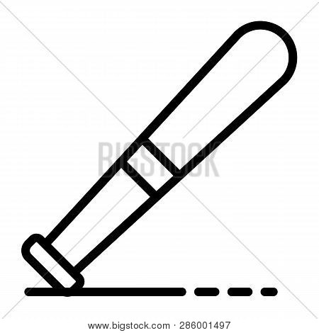 Police Rubber Baton Icon. Outline Police Rubber Baton Vector Icon For Web Design Isolated On White B