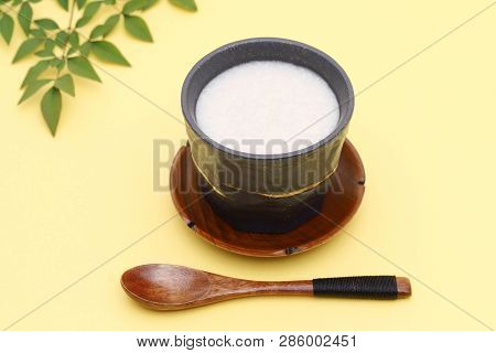 Drink Of Japanese Sweet Alcohol Drink Made From Sake Lees (amazake)