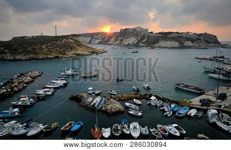 Scenic View Of Tremiti Islands During Sunrise