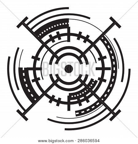 Air Crosshair Icon. Simple Illustration Of Air Crosshair Vector Icon For Web Design Isolated On Whit