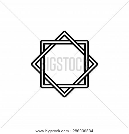 Islamic Culture Symbol. Simple Monoline Icon Style For Muslim Ramadan And Eid Al Fitr Celebration.