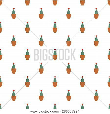 Cactus Flower Pattern Seamless Vector Repeat For Any Web Design