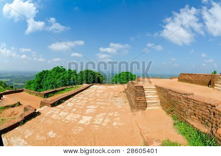 Pohled z Mount Sigiriya, Srí Lanka (Cejlon).