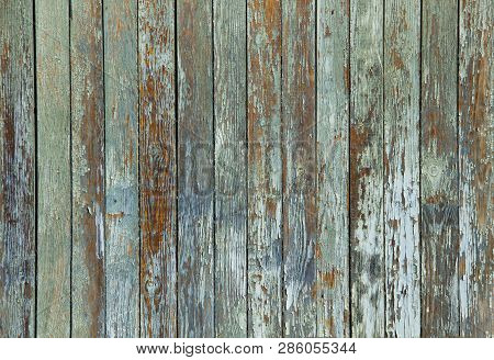 Wall Of Old Worn Boards Of Vintage Look