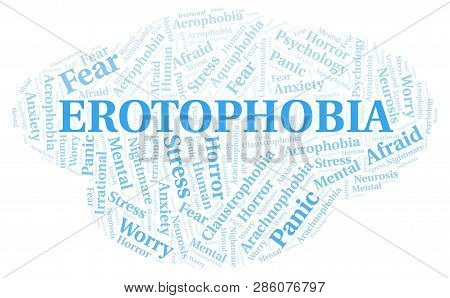 Erotophobia Word Cloud. Wordcloud Made With Text Only.