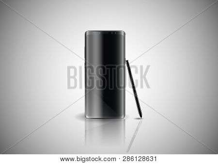 Strict And Extremely Stylish Modern Phone With A Stylus.
