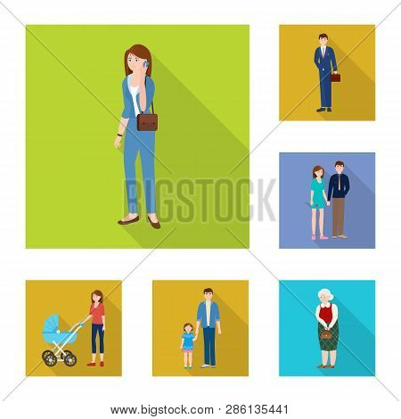 Vector Illustration Of Generation  And Happy  Logo. Collection Of Generation  And Avatar  Stock Symb