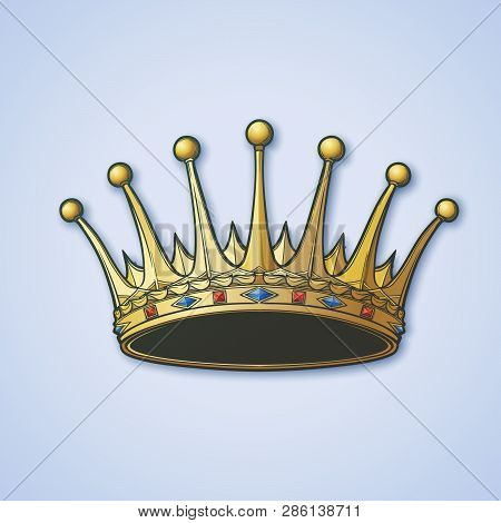 Detailed Earl Crown. Element For Design Logo, Coat Of Arms, Emblem And Tattoo. Vector Illustration I