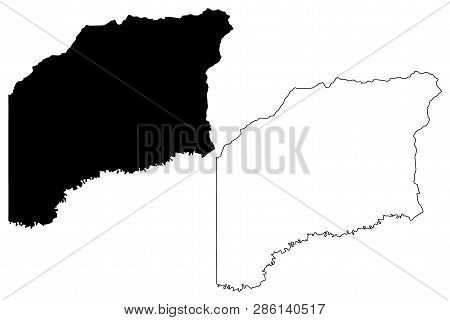 Vichada Department (colombia, Republic Of Colombia, Departments Of Colombia) Map Vector Illustration