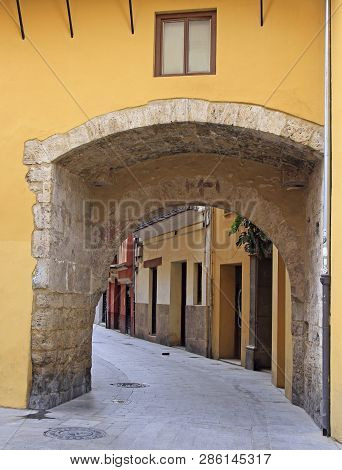 Arch Passway In The Old Town Of Valencia