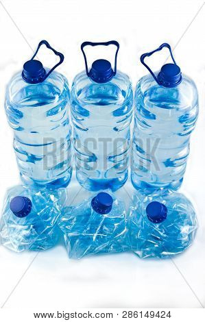 Plastic Five Litre Water Bottle Isolated