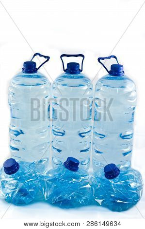 Plastic Five Litre Water Bottle Isolated