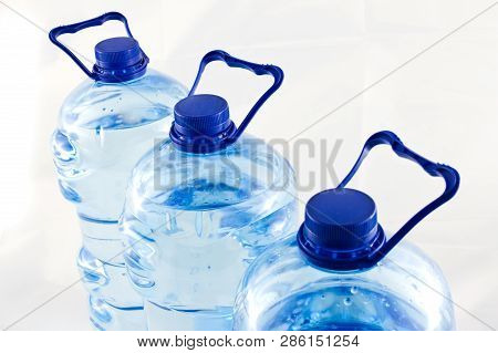 Plastic Five Litre Water Bottle Isolated