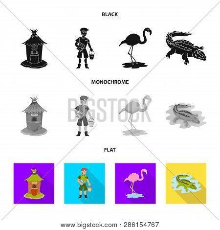 Vector Design Of Nature  And Fun  Logo. Set Of Nature  And Entertainment Vector Icon For Stock.