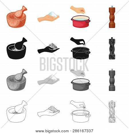 Vector Design Of Cooking And Sea Icon. Collection Of Cooking And Baking   Vector Icon For Stock.