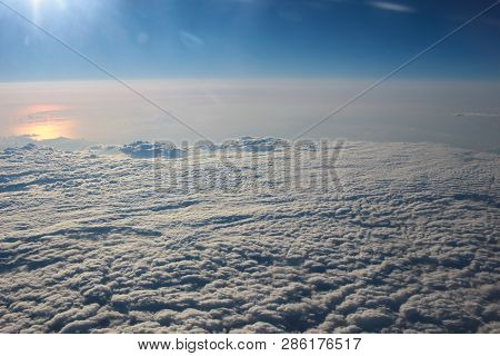 View Above The Earth At The Clouds Below