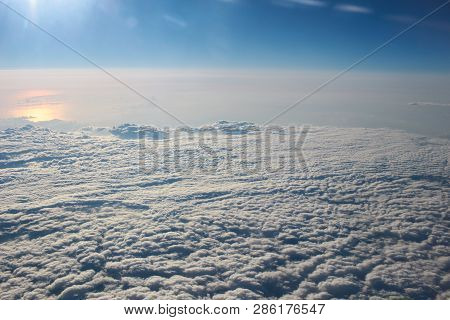View Above The Earth At The Clouds Below