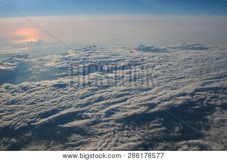 View Above The Earth At The Clouds Below