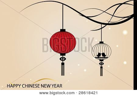 Tündér-fények. Nagy hagyományos kínai lampion hozza jó szerencse és a béke ima alatt Chine