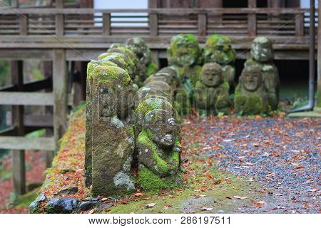The Stone Statues Representing Disciples Of Buddha.