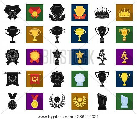 Stock Vector Vector Black Trophy And Awards Icon Set Images ...