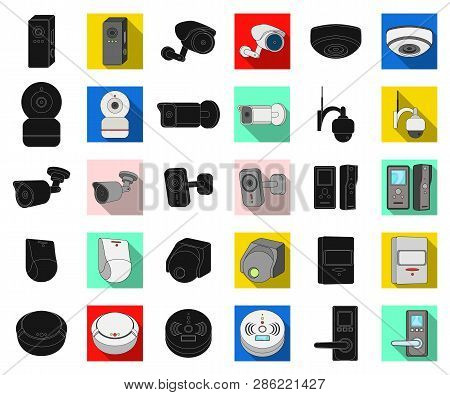 Isolated Object Of Cctv And Camera Sign. Set Of Cctv And System Vector Icon For Stock.