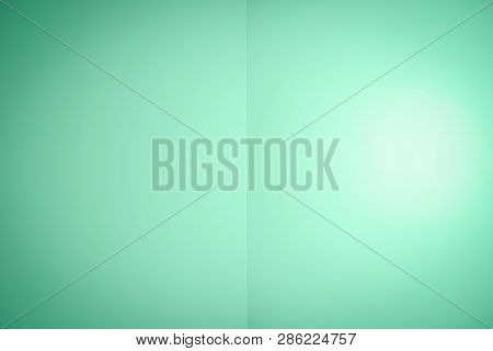 Madic Mint Color. Abstracts Gradient Background Like An Open Book Or Notebook