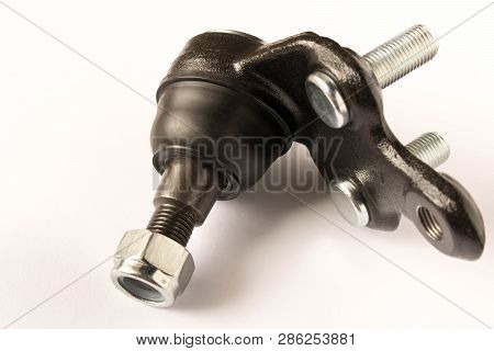 New Car Parts. Ball Joint. Isolated On White Background