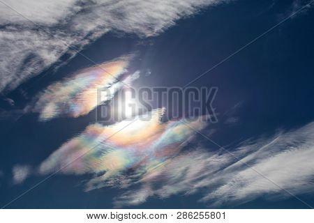 Colorful Cloud Iridescence At Vancouver Bc Canada