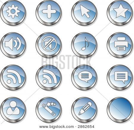 Web Icon Set (16 boutons noirs)