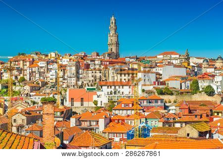 Panoramic View Of Porto Old Town, Portugal