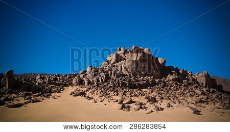 Desert Landscape El Berdj Canyon In Tassili Najjer National Park In Algeria