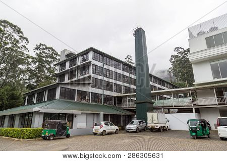 Labookellie, Sri Lanka - August 7, 2018: Damro Labookellie Tea Factory Building Close To Nuwara Eliy