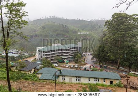 Labookellie, Sri Lanka - August 7, 2018: Damro Labookellie Tea Factory Building Close To Nuwara Eliy