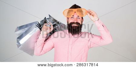 Profitable Deal. Shopping Addicted Consumer. How To Get Ready For Your Next Vacation. Man Bearded Hi