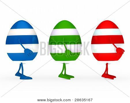 Le uova colorate Estern andare