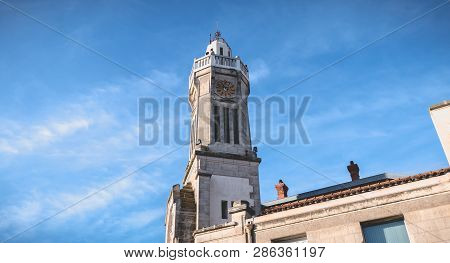 Sete, France - January 4, 2019: Architectural Detail Of The Art Deco Building Consular Palace In Set