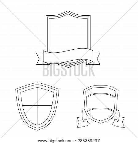 Vector Illustration Of Emblem And Badge Logo. Set Of Emblem And Sticker Stock Vector Illustration.