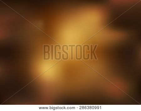 Abstract Golden Blurred Gradient Mesh Vector Background Or Frame, Template, Business Card. Eps 10