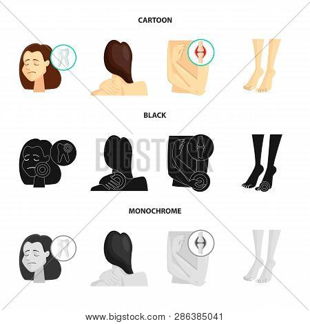Isolated Object Of Hospital And Rendering Symbol. Set Of Hospital And Help Stock Symbol For Web.