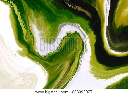 Super Duper Gorgeous Abstract Painting. Liquid Paint Technique Background. Marble Effect Painting. B