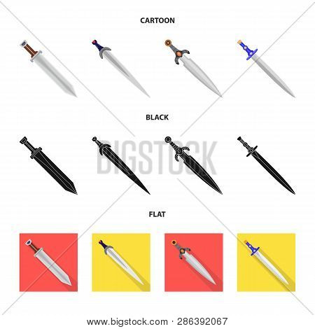Vector Illustration Of Game  And Armor  Icon. Set Of Game  And Blade  Stock Vector Illustration.