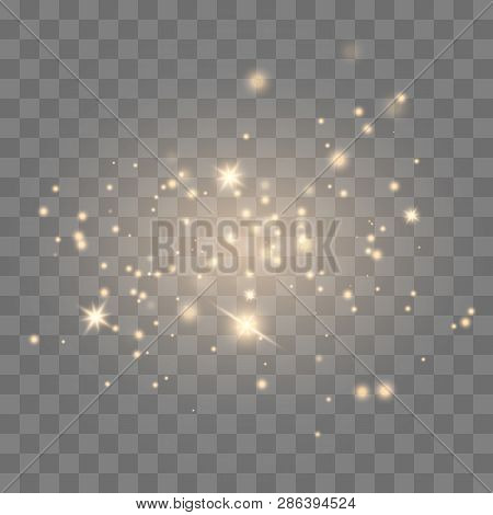 Sparks Glitter Special Light Effect. Vector Sparkles On Transparent Background. Christmas Abstract P