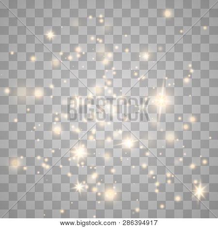 Sparks Glitter Special Light Effect. Vector Sparkles On Transparent Background. Christmas Abstract P