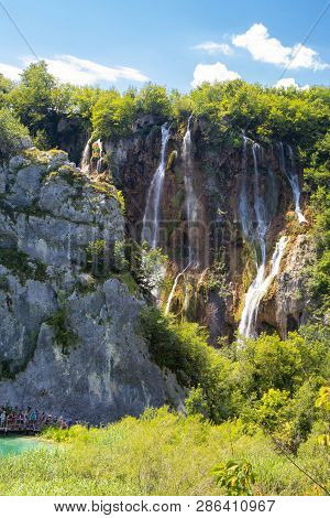 Waterfalls In The Plitvice Lakes National Park